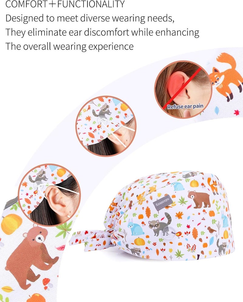 Kousenpu Store Scrub Caps for Men, Adjustable Surgical Cap, Breathable Medical Hat for Doctors, Nurses & Healthcare Professionals - Image 5